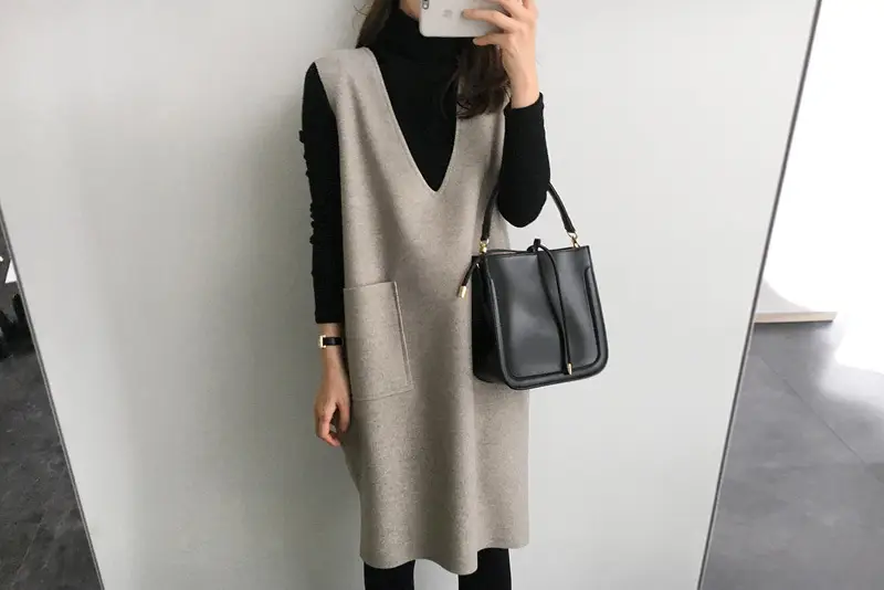 Woolen Vest Dress Mid-Length Double-Sided 2026 — feature 5