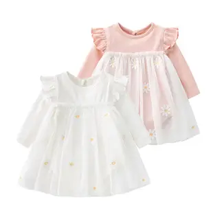 White Daisy Embroidered Baby Skirt Set — feature 18
