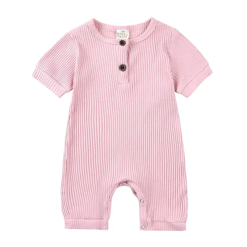 Baby Pure Color Jumpsuit Summer Short Sleeve 2025 - Image 8