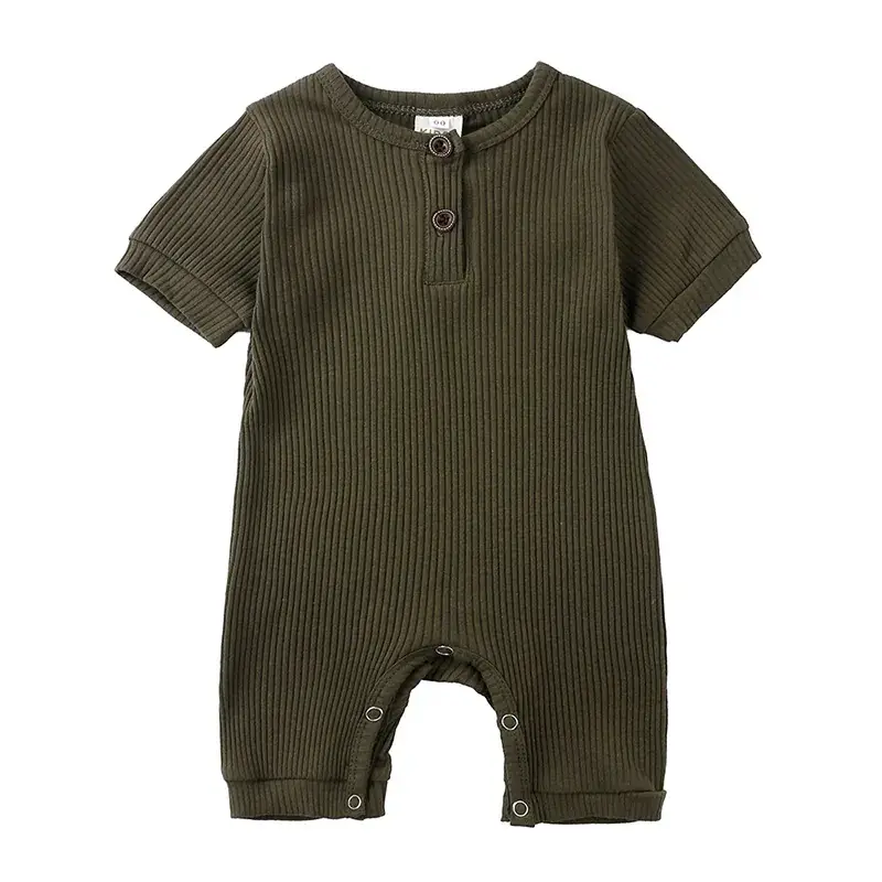 Baby Pure Color Jumpsuit Summer Short Sleeve 2025 - Image 6