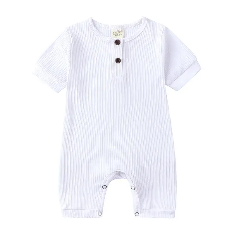 Baby Pure Color Jumpsuit Summer Short Sleeve 2025 - Image 10