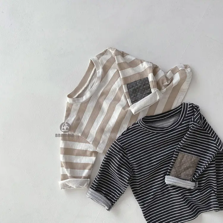 Boys Striped Long Sleeve T-Shirt 2026 Spring - Image 4