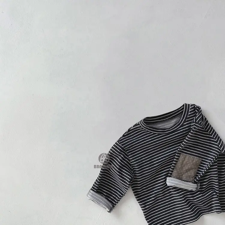 Boys Striped Long Sleeve T-Shirt 2026 Spring — feature 8