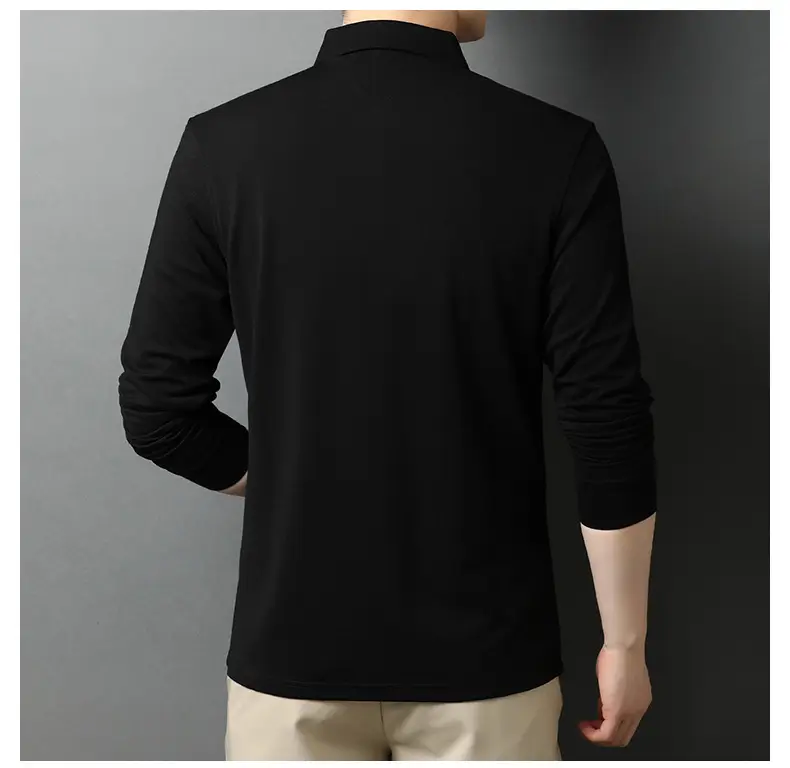 Korean Style Grey Polo Collar T-Shirt for Men — feature 15