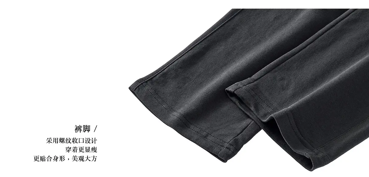 Men's Blue Pure Cotton Casual Trousers European Size — feature 10