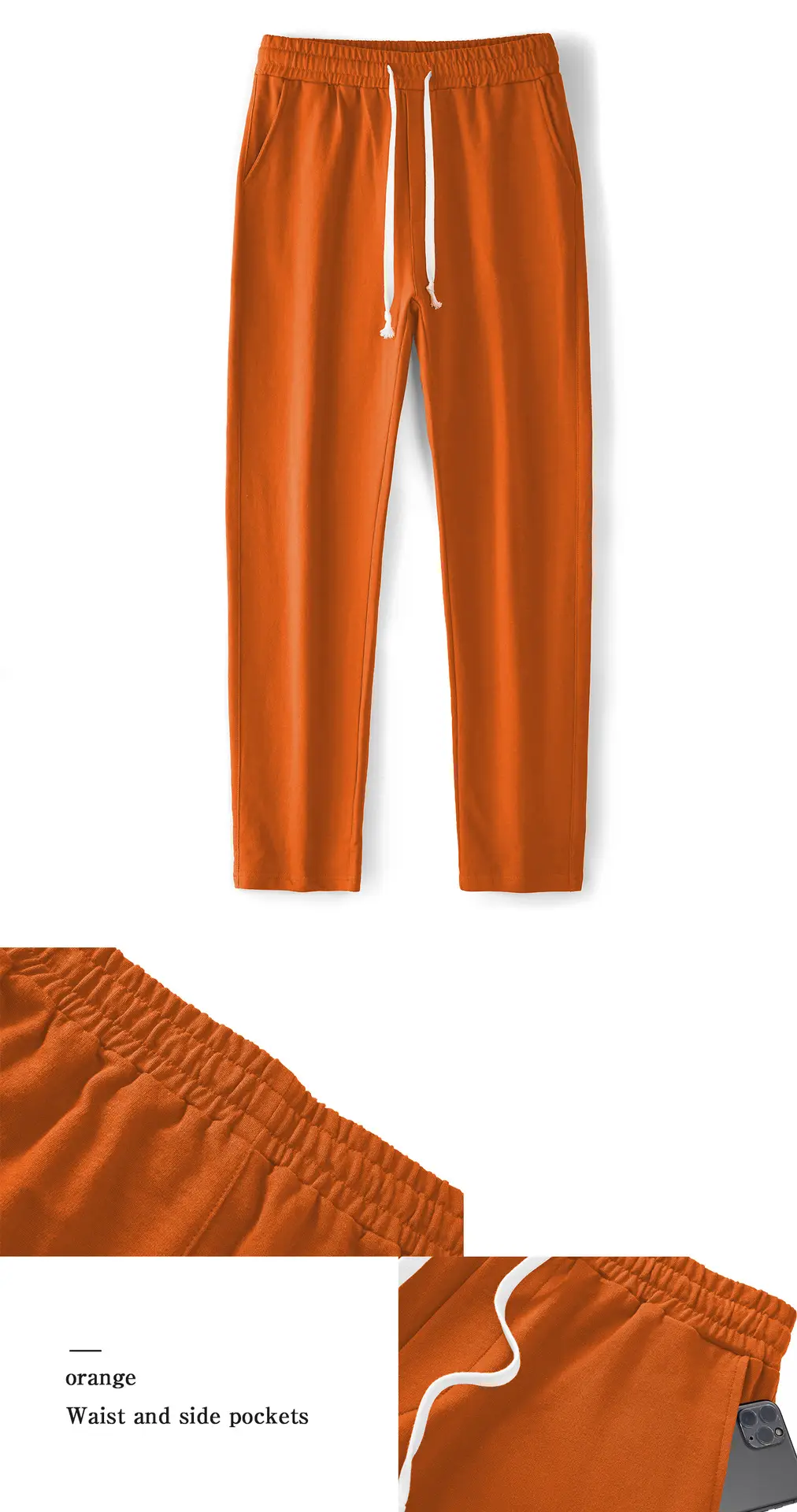 Men's Blue Pure Cotton Casual Trousers European Size — feature 16