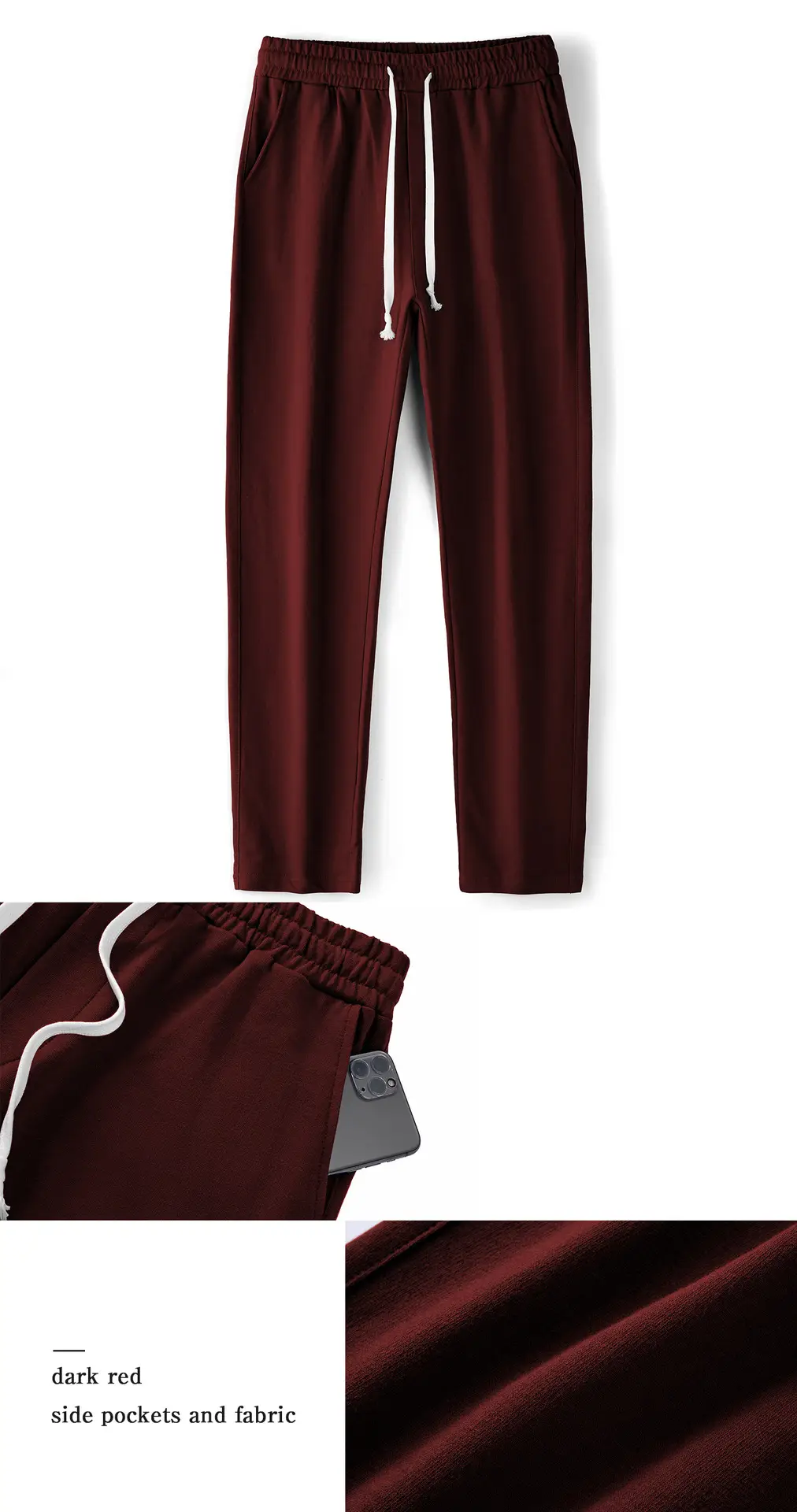 Men's Blue Pure Cotton Casual Trousers European Size — feature 20