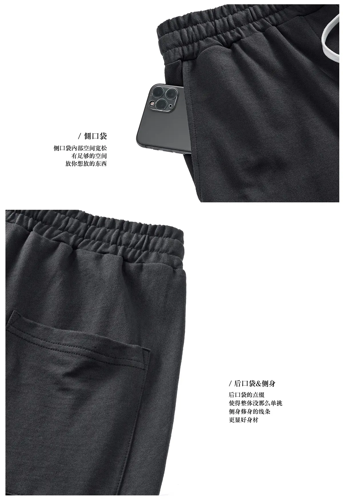Men's Blue Pure Cotton Casual Trousers European Size — feature 9