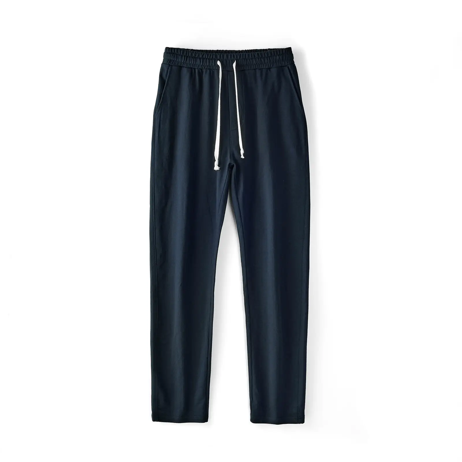 Men's Blue Pure Cotton Casual Trousers European Size