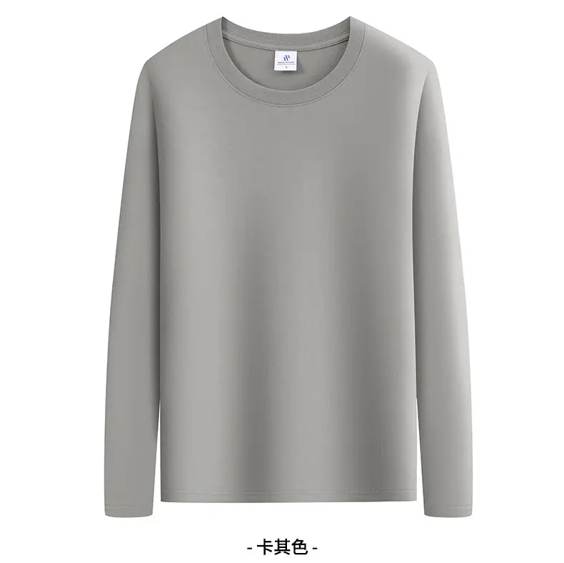 Men Grey Cotton Long Sleeve T-Shirt Large — feature 17