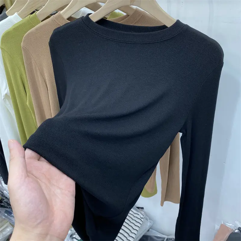 Women Cotton Long Sleeve T-Shirt White 2025 — feature 13