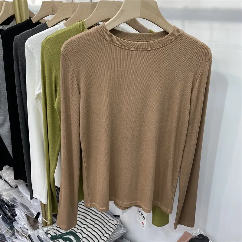 Women Cotton Long Sleeve T-Shirt White 2025 — feature 8