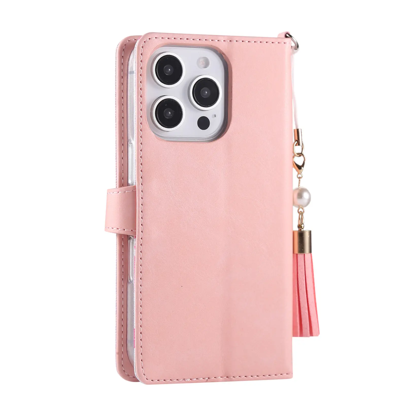 17 Pro iPhone 15 Card Slot Leather Flip Case - Image 11