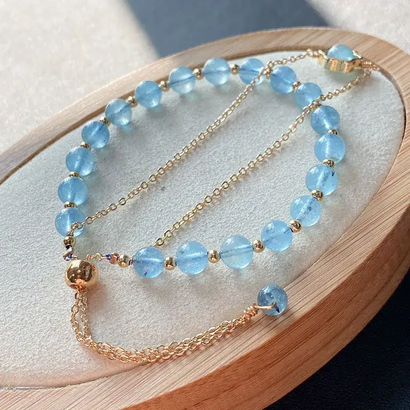 Jingyao Ice Blue Double Layer Bracelet with Multi Circles - Image 3