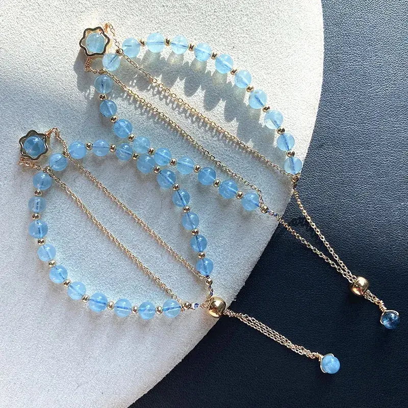 Jingyao Ice Blue Double Layer Bracelet with Multi Circles - Image 5