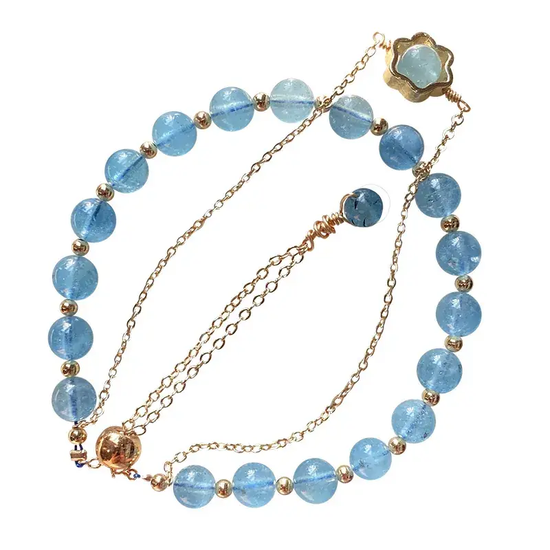 Jingyao Ice Blue Double Layer Bracelet with Multi Circles - Image 6