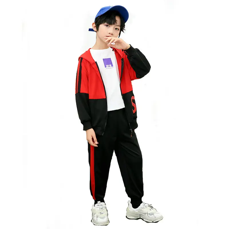 Kids Korean Style 2-Piece Track Suit Yellow Black Medium Large - Image 7