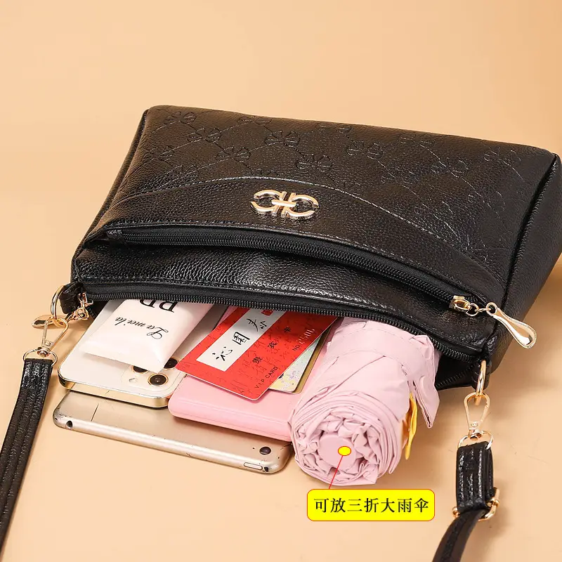 2021 Retro Women's Lychee Pattern Shoulder Bag - Image 4
