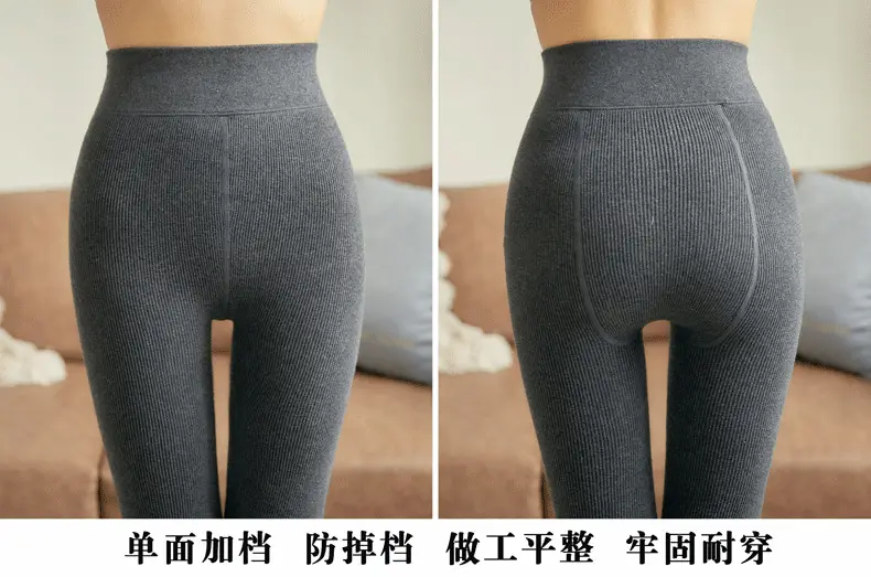 Women Grey Fleece Leggings Slim Fit Winter Warm — feature 16