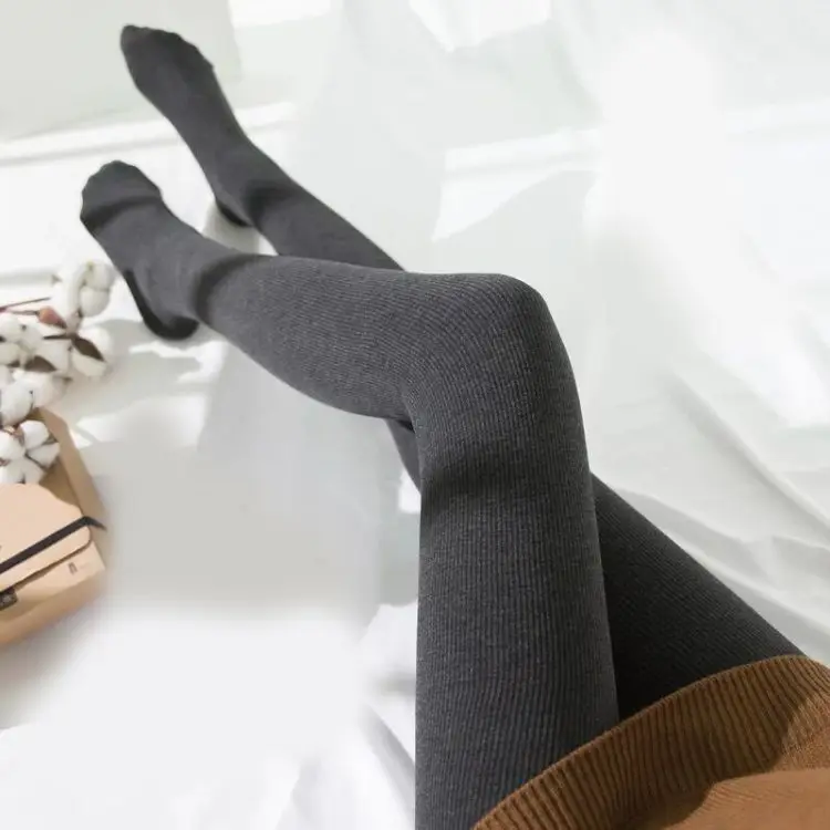 Women Grey Fleece Leggings Slim Fit Winter Warm — feature 31
