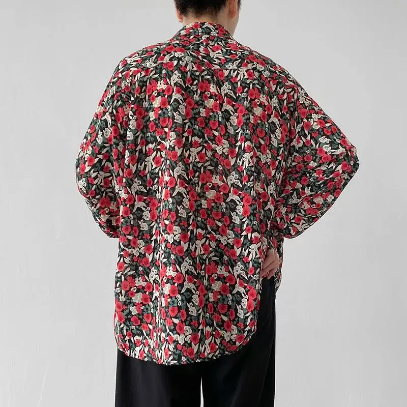 Men's Long Sleeve Floral Shirt Spring Autumn Wear