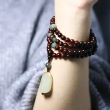 Natural Freshwater Pearl Bracelet with Hetian Jade Single Circle — feature 27