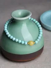 Natural Freshwater Pearl Bracelet with Hetian Jade Single Circle — feature 29