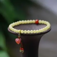 Natural Freshwater Pearl Bracelet with Hetian Jade Single Circle — feature 31