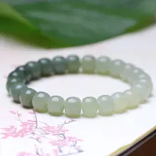 Natural Freshwater Pearl Bracelet with Hetian Jade Single Circle — feature 7
