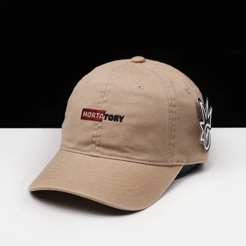 White Cotton Cap with Logo & Leaf Design — feature 5