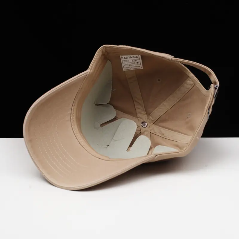 White Cotton Cap with Logo & Leaf Design — feature 8