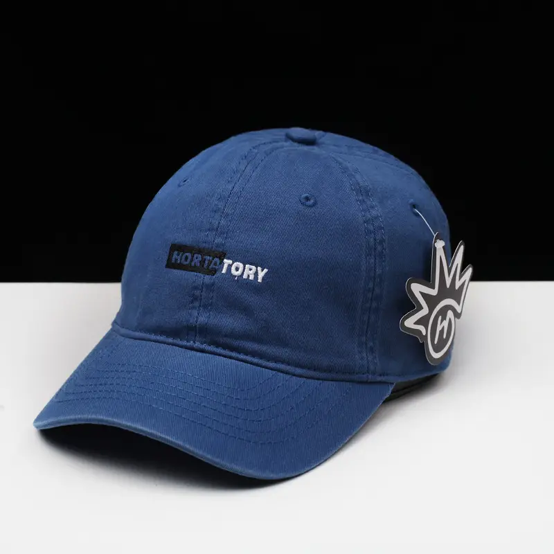 White Cotton Cap with Logo & Leaf Design