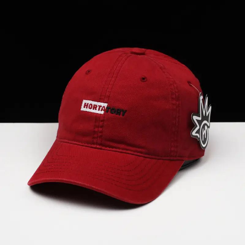 White Cotton Cap with Logo & Leaf Design