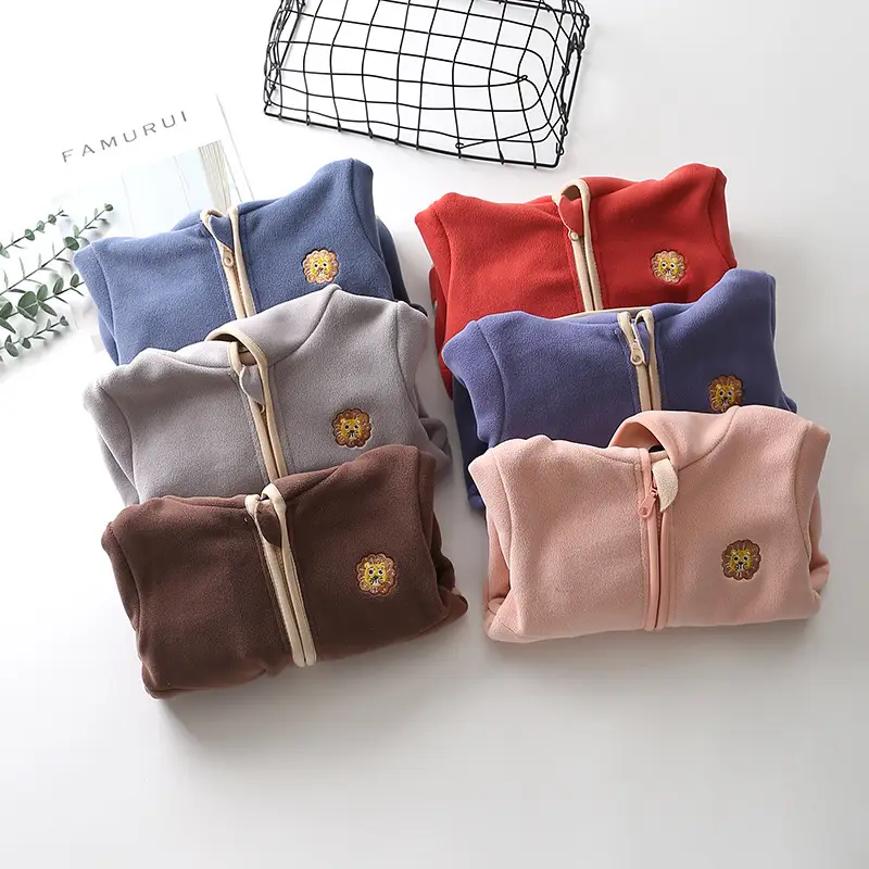 Children's Fleece Zipper Hoodie Multi Color 2024 - Image 9