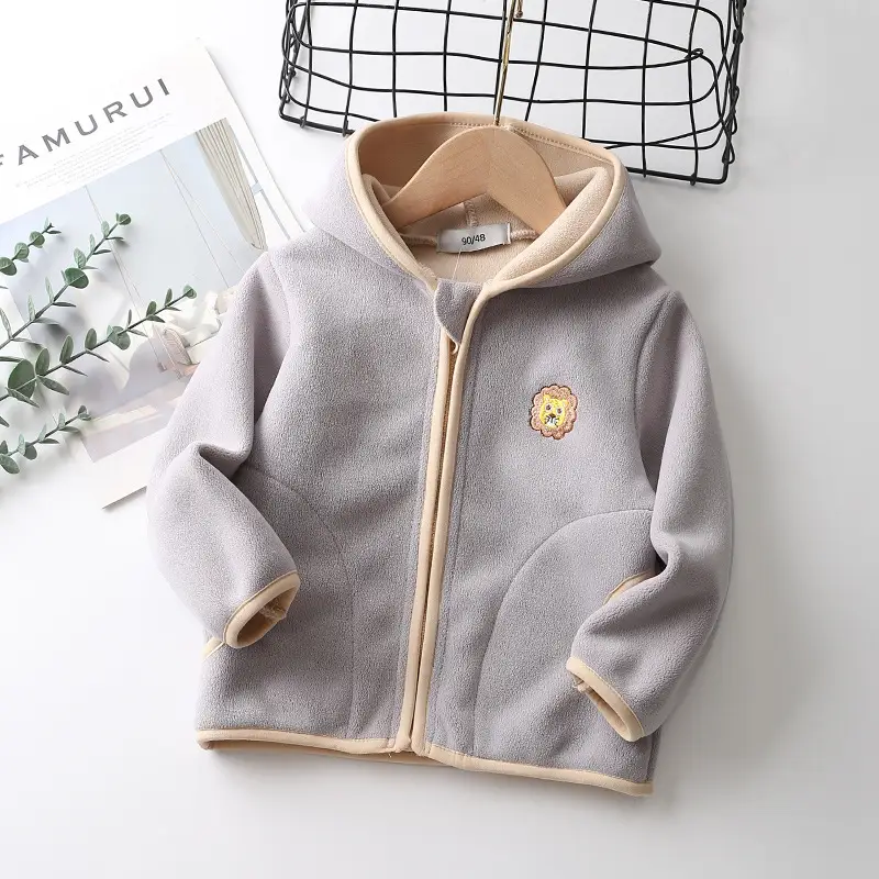 Children's Fleece Zipper Hoodie Multi Color 2024 - Image 3