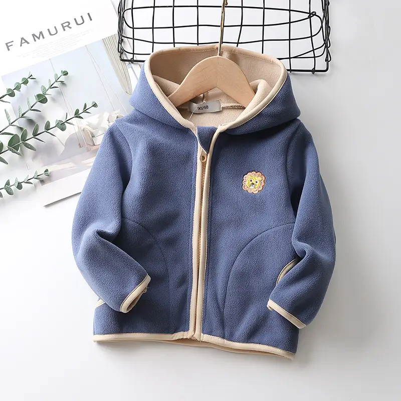 Children's Fleece Zipper Hoodie Multi Color 2024 - Image 5