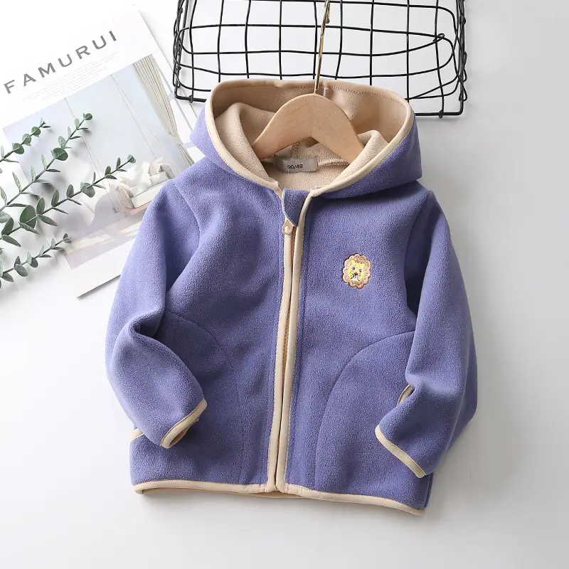 Children's Fleece Zipper Hoodie Multi Color 2024 - Image 6