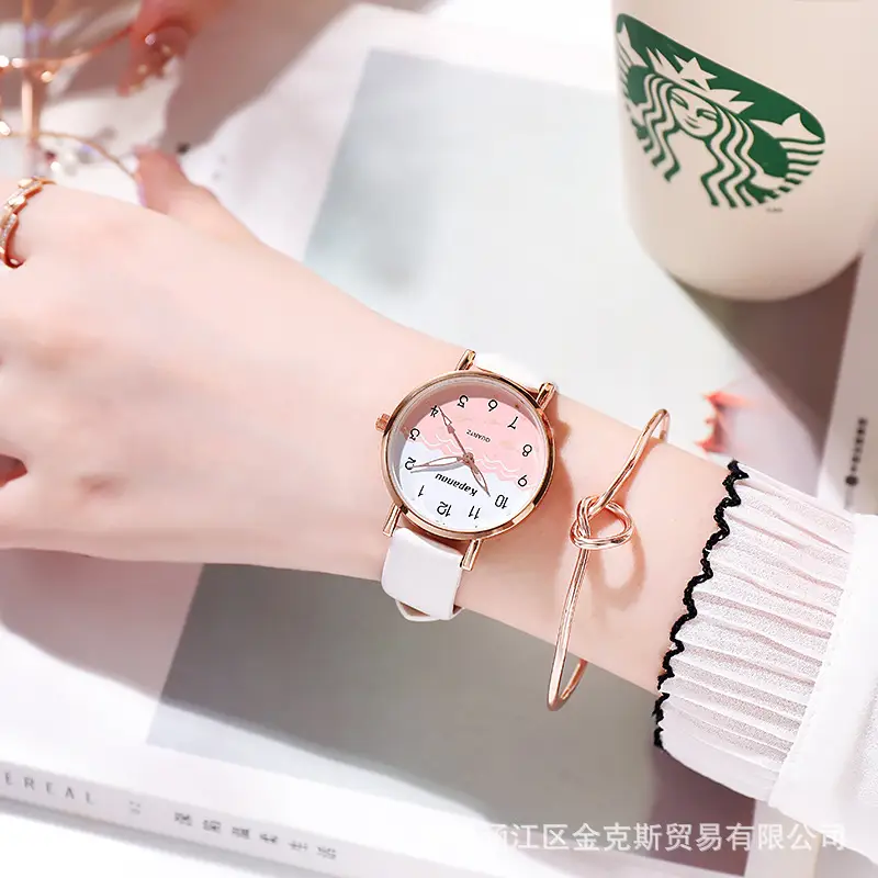 Korean Style Student Watch with Luminous Dial