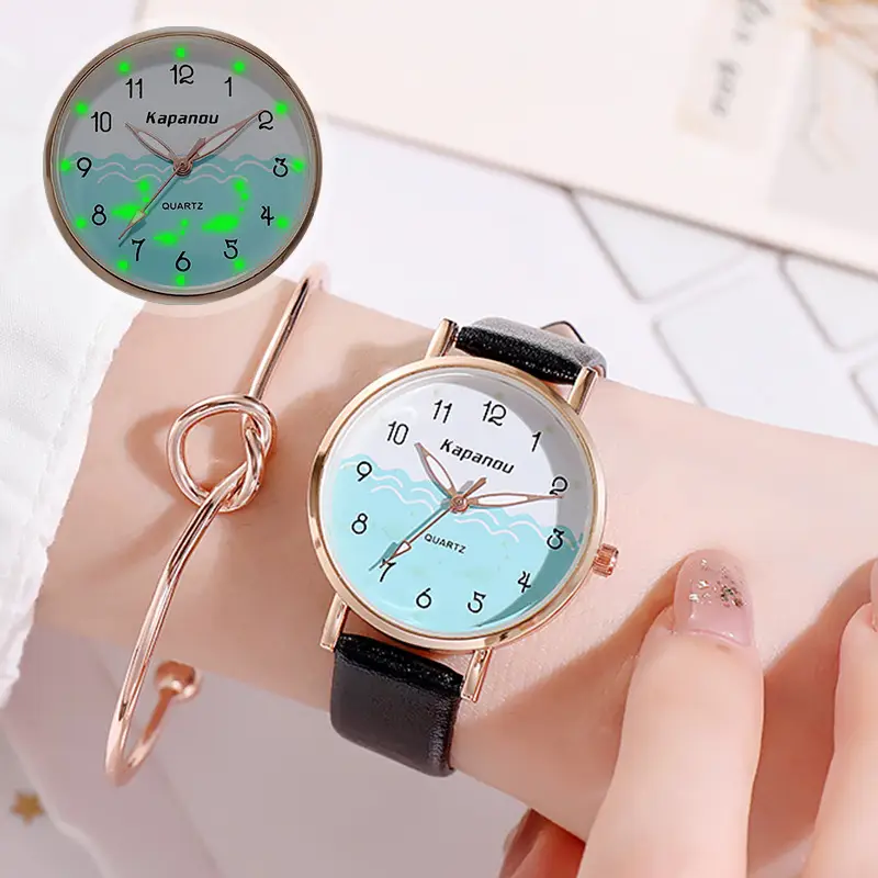 Korean Style Student Watch with Luminous Dial