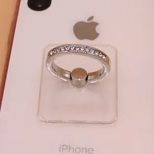 Diamond Studded Transparent Ring Bracket Gold Plated - Image 4