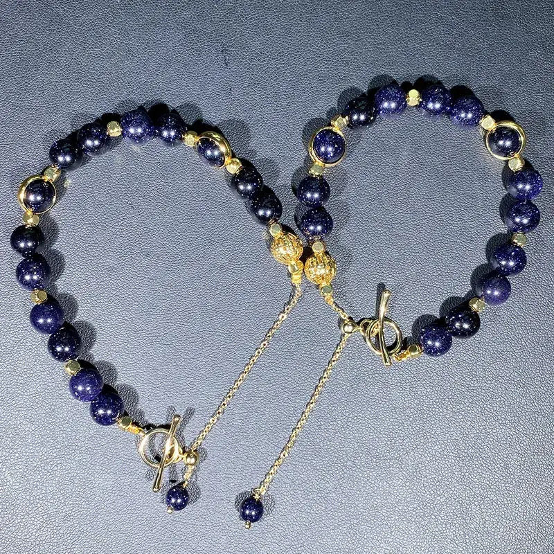 Jingyao Starry Sky Blue Sand Stone Adjustable Bracelet