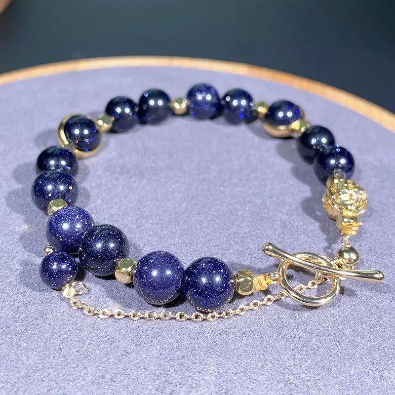 Jingyao Starry Sky Blue Sand Stone Adjustable Bracelet — feature 12