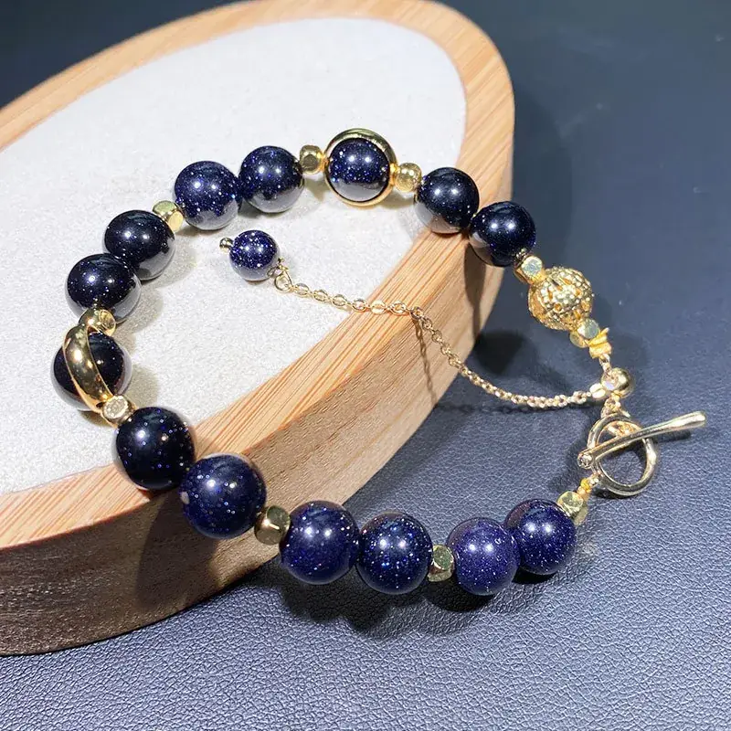 Jingyao Starry Sky Blue Sand Stone Adjustable Bracelet — feature 13