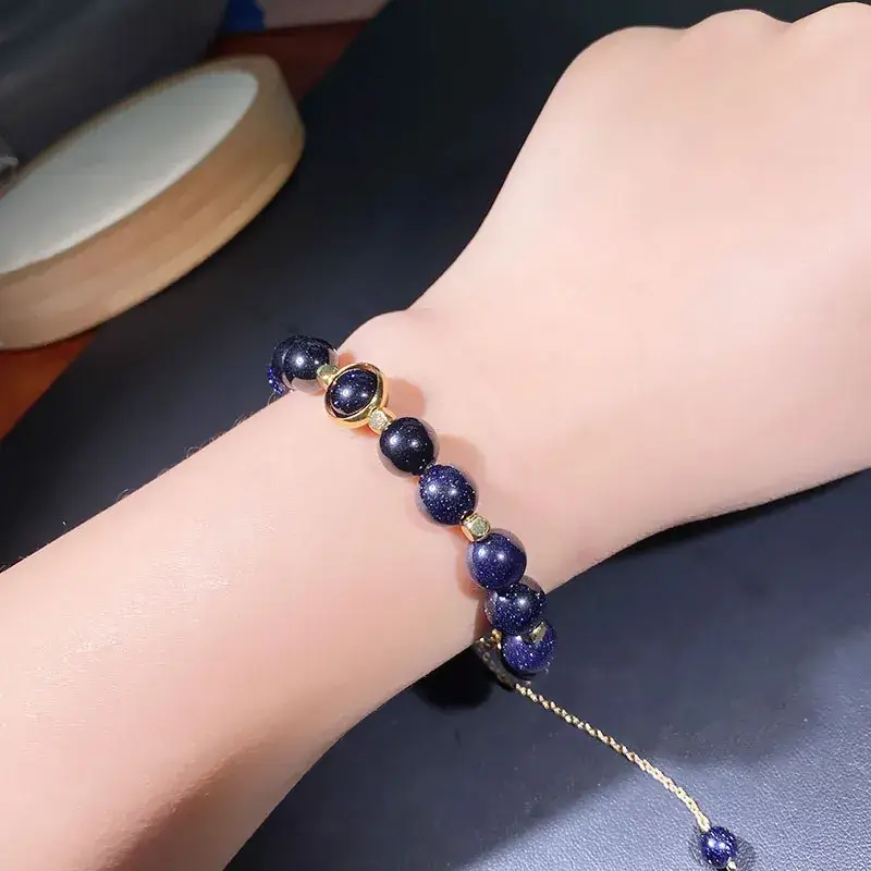 Jingyao Starry Sky Blue Sand Stone Adjustable Bracelet — feature 14
