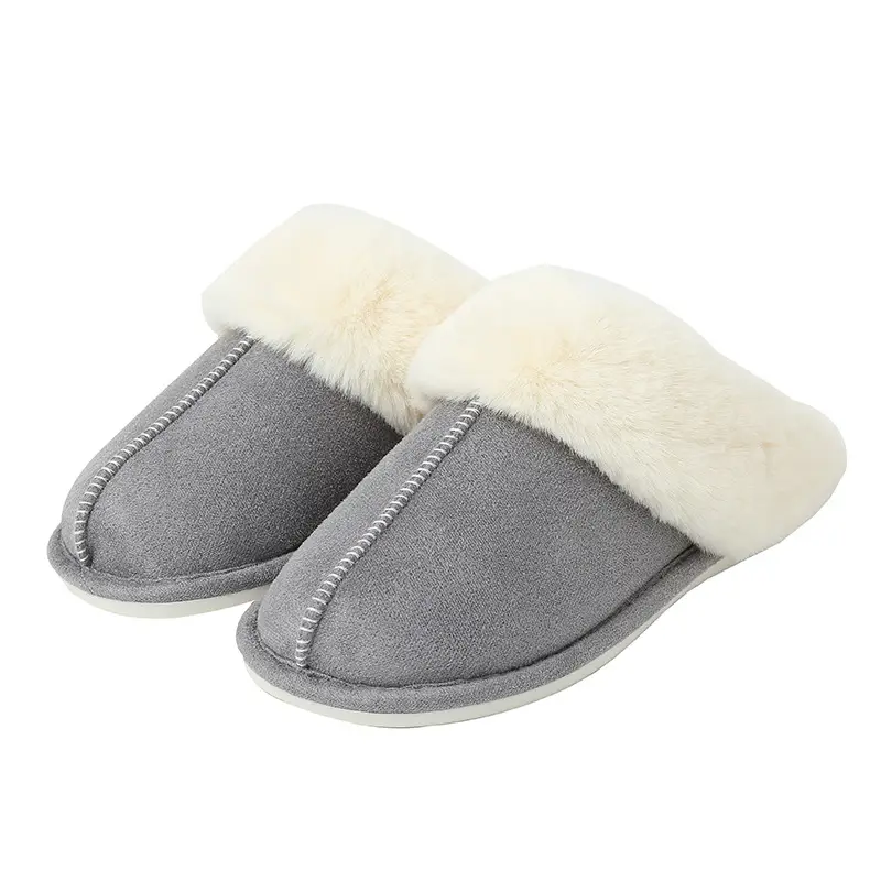 Cross-border e-commerce Amazon Mao Mouth Increase Home Slippers Men's and Women's Indoor and Outdoor Warm Slippers Cotton Slippers in stock