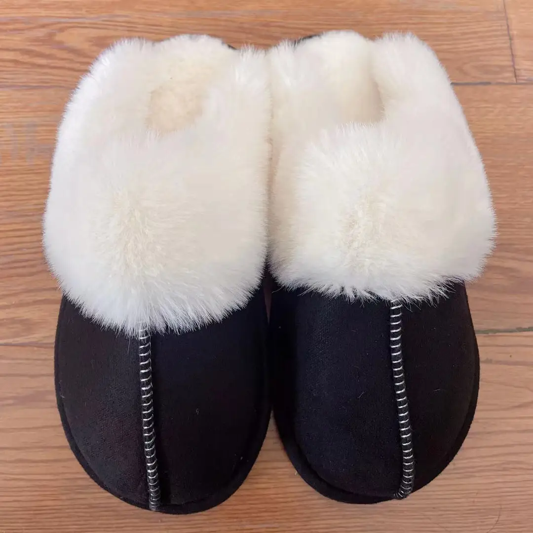 Cross-border e-commerce Amazon Mao Mouth Increase Home Slippers Men's and Women's Indoor and Outdoor Warm Slippers Cotton Slippers in stock