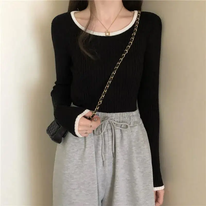 Korean Style U-Neck Knit Top for Women - Image 9