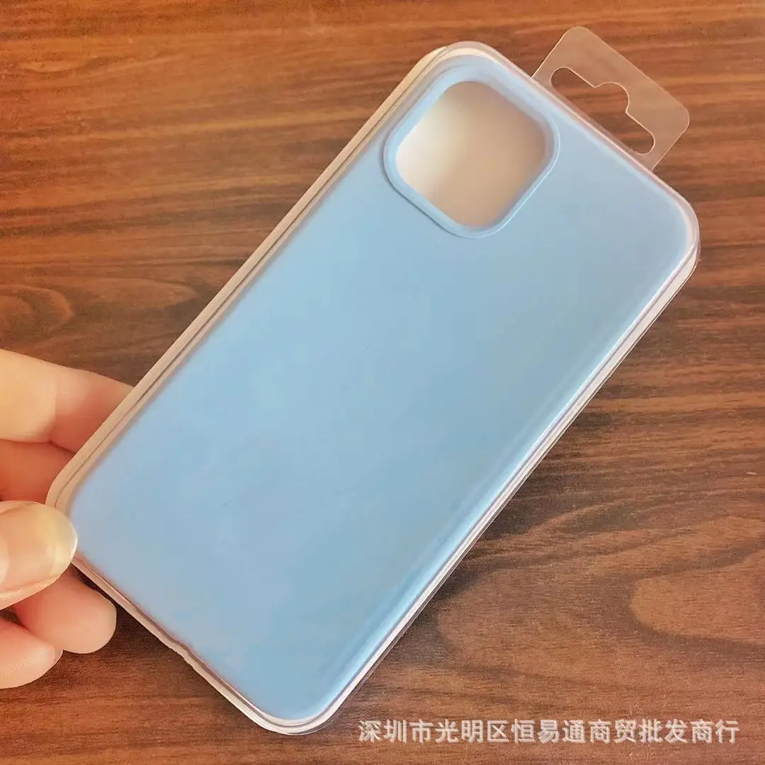 Liquid Silicone iPhone 12 Case Velvet Blue Anti-Fall - Image 22