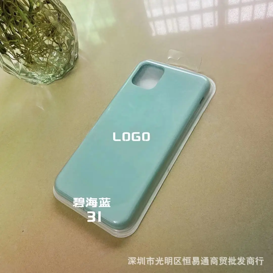 Liquid Silicone iPhone 12 Case Velvet Blue Anti-Fall - Image 30