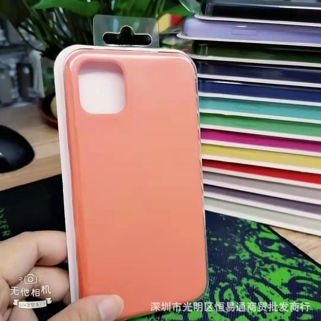 Liquid Silicone iPhone 12 Case Velvet Blue Anti-Fall - Image 9